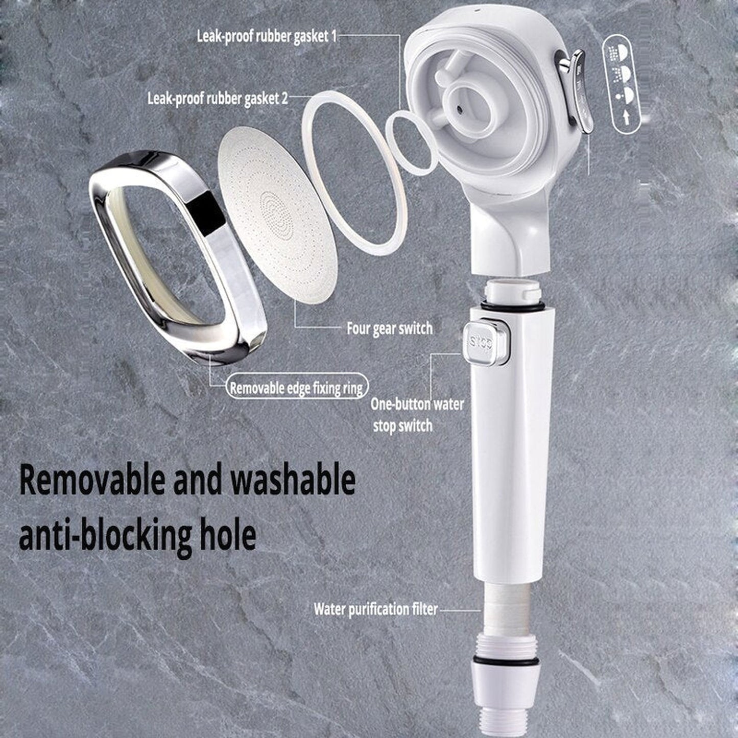 ShowerBoost - 4 Modes High Pressure Shower Head - strohmly.com