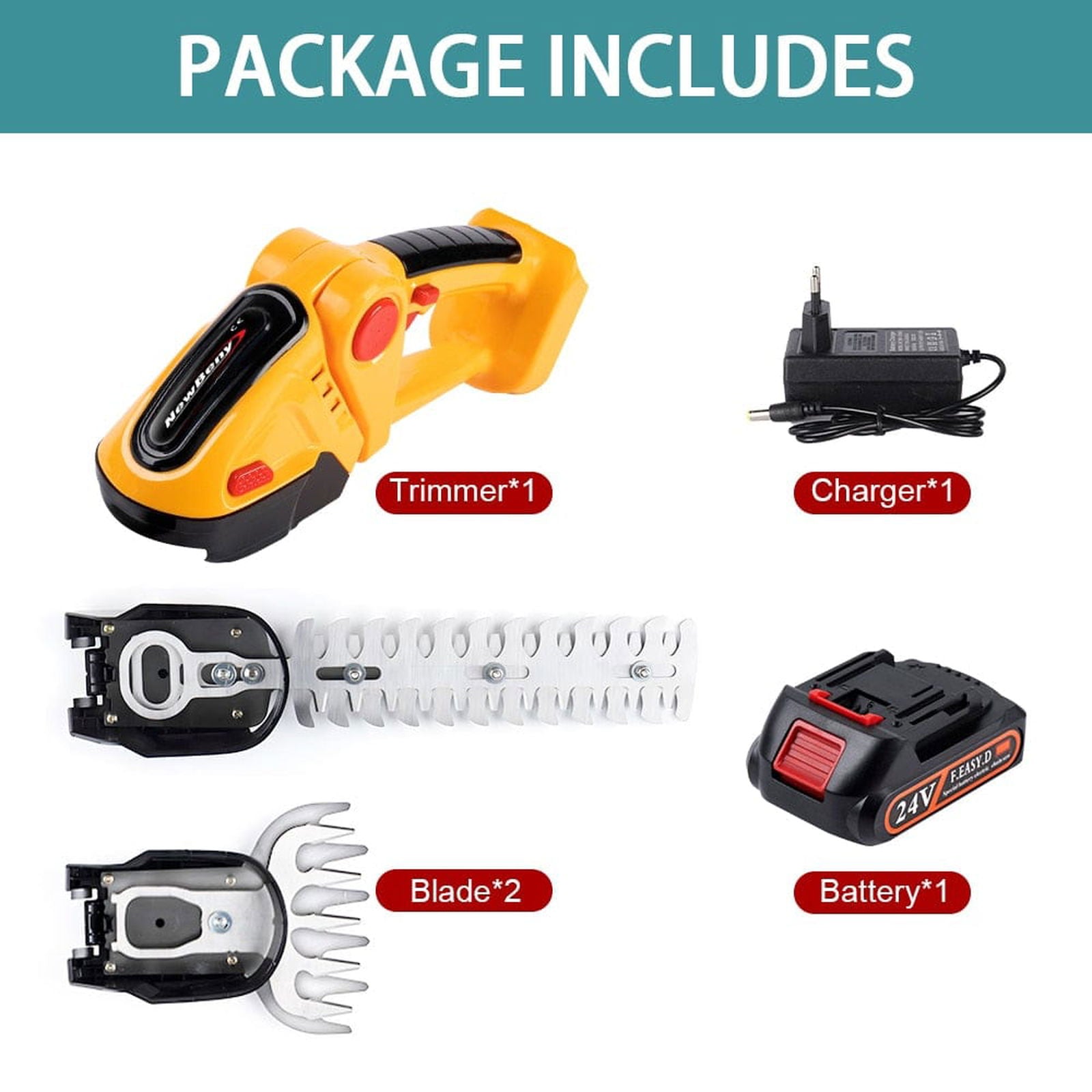 HedgeGenie™️- 2 In 1 Cordless Electric Hedge Garden Trimmer - strohmly.com