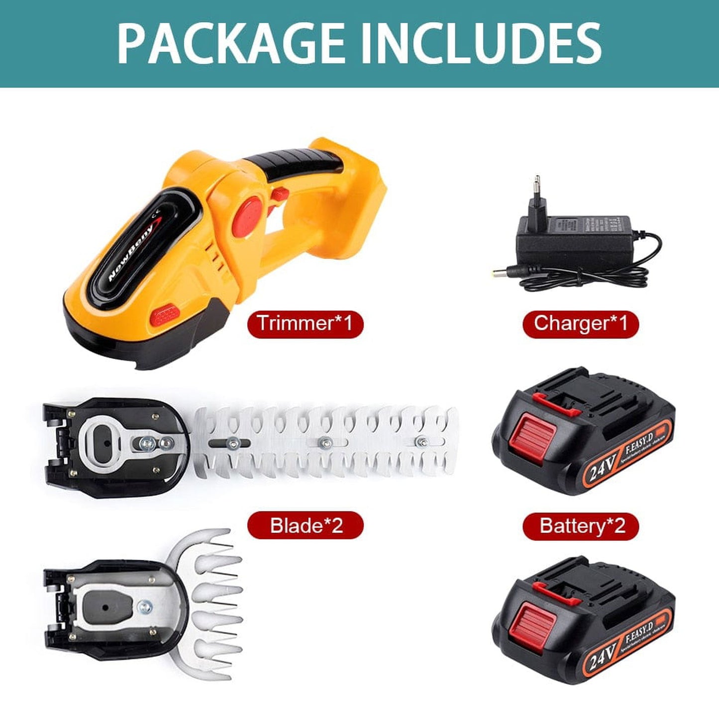 HedgeGenie™️- 2 In 1 Cordless Electric Hedge Garden Trimmer - strohmly.com