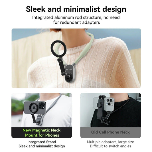 MagSnap - Magnetic Neck Hold Mount Selfie Stick Tripod - strohmly.com