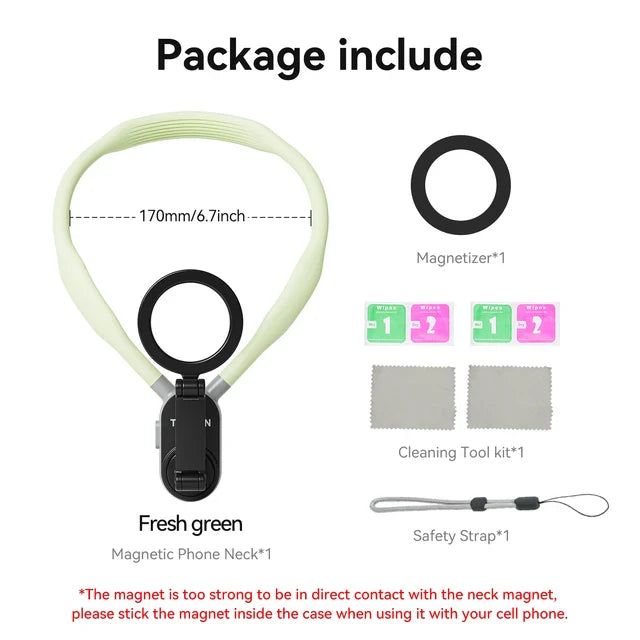 MagSnap - Magnetic Neck Hold Mount Selfie Stick Tripod - strohmly.com