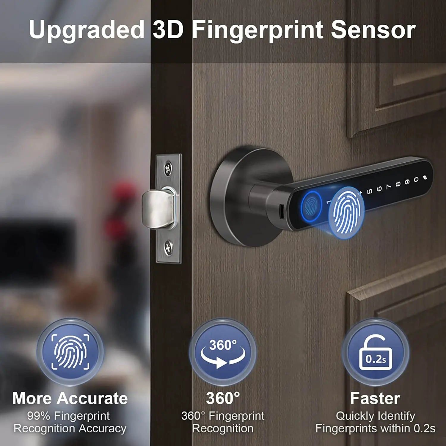 SecureTouch™ Smart Fingerprint Door Lock - strohmly.com