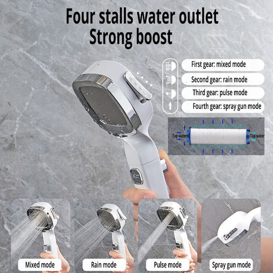 ShowerBoost - 4 Modes High Pressure Shower Head - strohmly.com